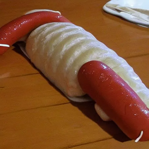 Prompt: “a very long hotdog dog”