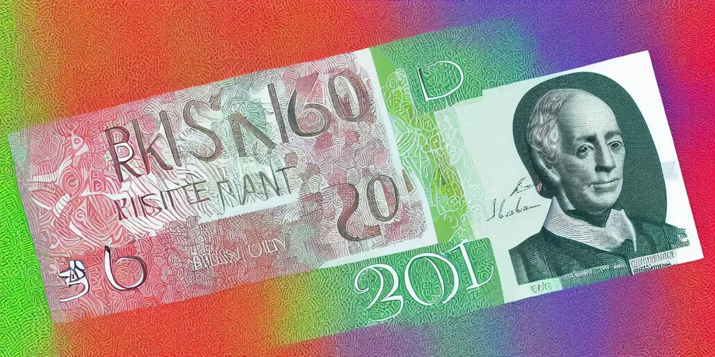 Image similar to concept design of british £ 5 0 note for the year 2 0 3 3