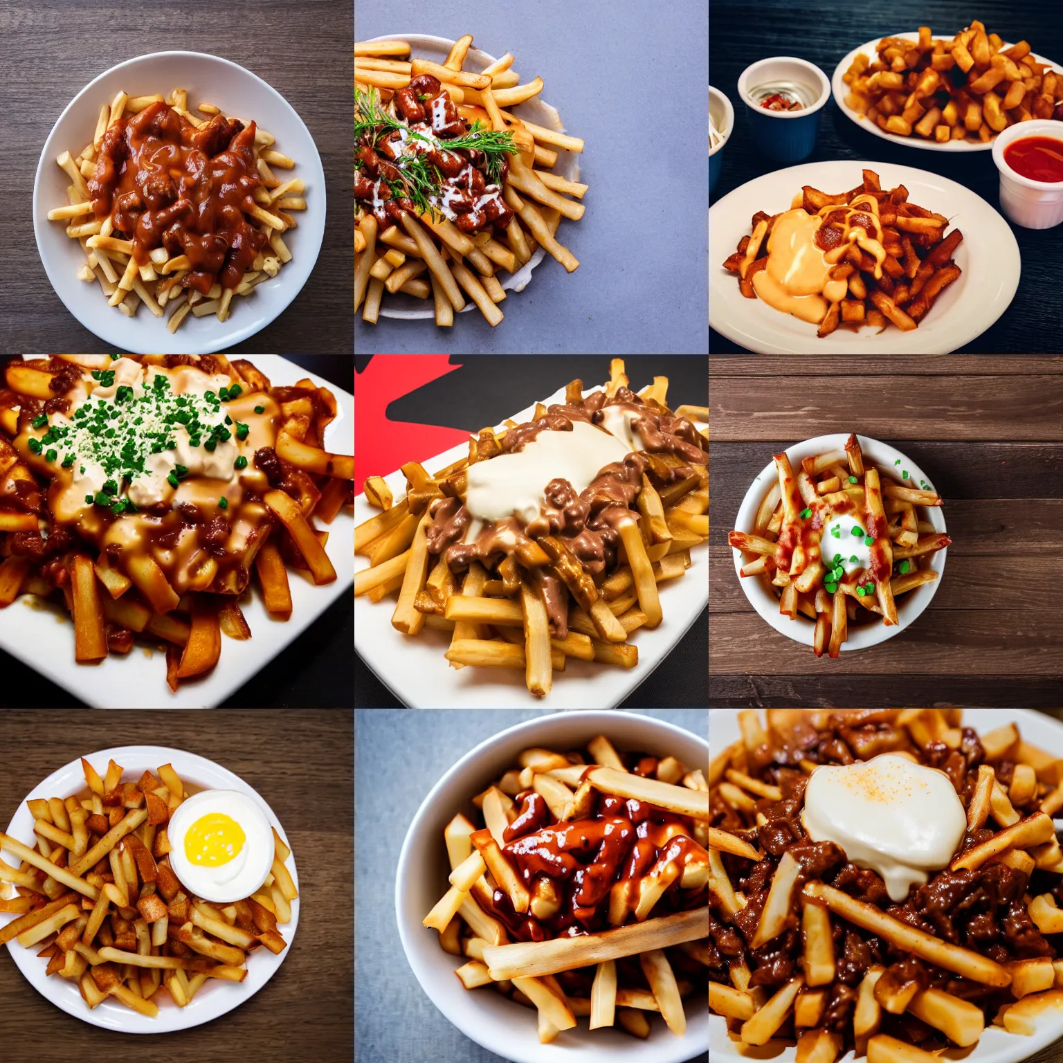 Prompt: professional photo of a Canadian poutine