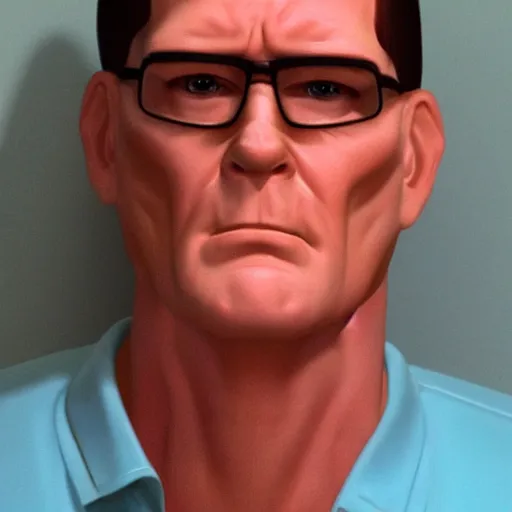 Image similar to Hank Hill mugshot