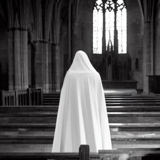 Prompt: ghost in gothic church