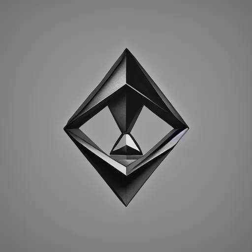 Image similar to 3 d of the ethereum symbol, 8 k, high resolution, detailed charcoal drawing, beautiful hd, art nouveau, concept art, colourful artwork, in the style of axel aabrink