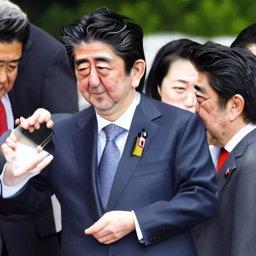Image similar to shinzo abe being shot in the head