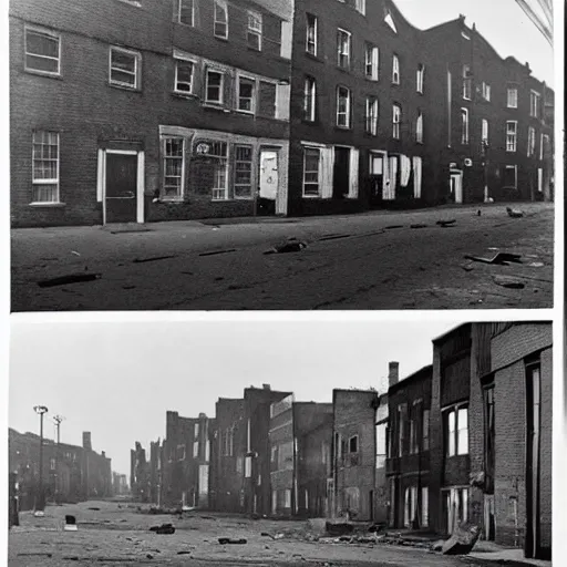 Prompt: lowest and most abandoned neighborhoods frequented by sailors in Liverpool. The pestilent lanes and alleys which, in their vocabulary, go by the names of Rotten-row, Gibraltar-place, and Boble-alley, are putrid with vice and crime; to which, perhaps, the round globe does not furnish a parallel. The sooty and begrimed bricks of the very houses have a reeking, Sodom-like, and murderous look; and well may the shroud of coal-smoke, which hangs over this part of the town, more than any other, attempt to hide the enormities here practiced.