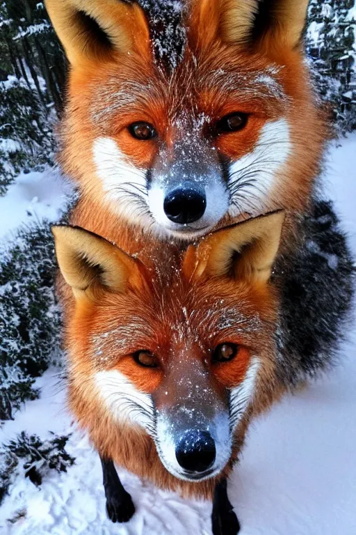 Image similar to 🦊🧣❄