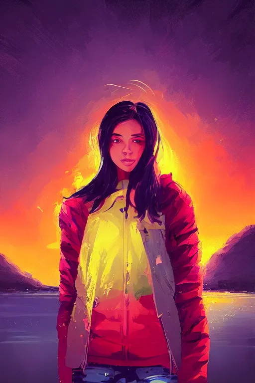 Image similar to portrait of the freedom dive girl, by alena aenami, by ross tran, digital art painting