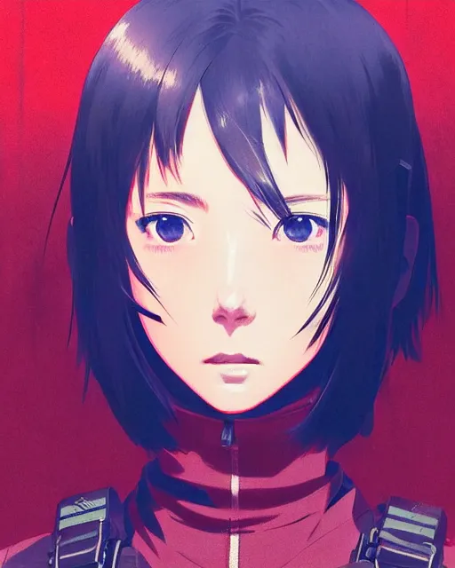 Image similar to girl wearing tactical gear | | very very anime!!!, fine - face, audrey plaza, realistic shaded perfect face, fine details. anime. realistic shaded lighting poster by ilya kuvshinov katsuhiro otomo ghost - in - the - shell, magali villeneuve, artgerm, jeremy lipkin and michael garmash and rob rey