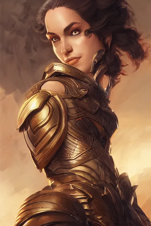 Image similar to amazon valkyrie athena, d & d, fantasy, portrait, highly detailed, headshot, digital painting, trending on artstation, concept art, sharp focus, illustration, art by artgerm and greg rutkowski and magali villeneuve