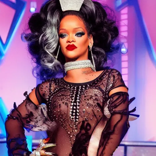 Prompt: Rihanna on Rupauls Drag Race