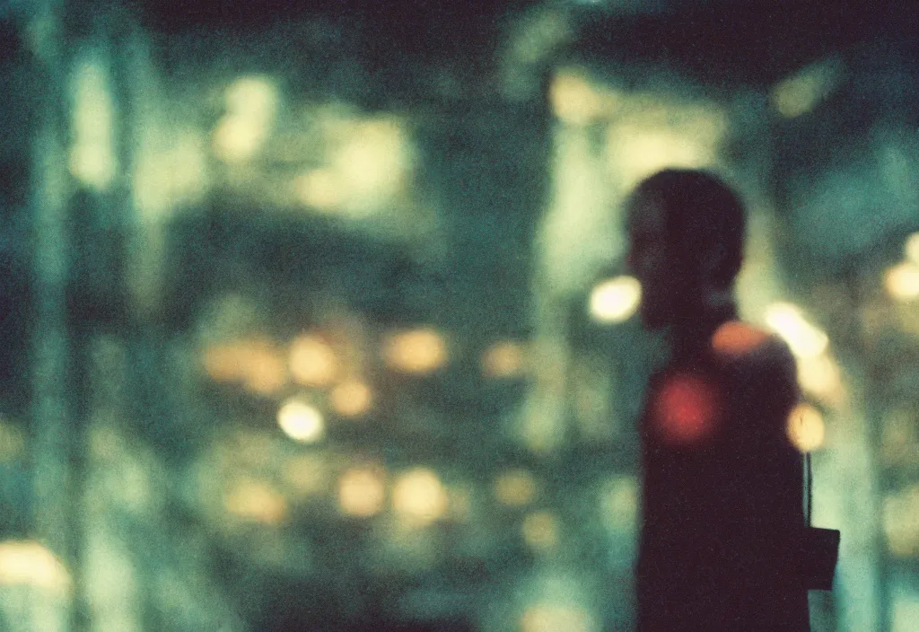 Image similar to lomo photo of stannis baratheon, cinestill, bokeh, out of focus, day, dramatic lighting