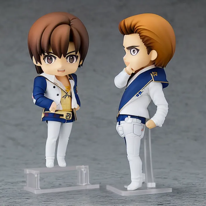 Image similar to Elvis Presley, An anime Nendoroid of Elvis Presley, Aquarel