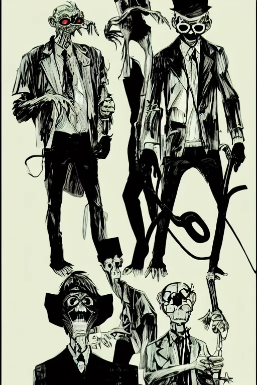 Image similar to re - animator, by jamie hewlett and ashley wood, character design portrait