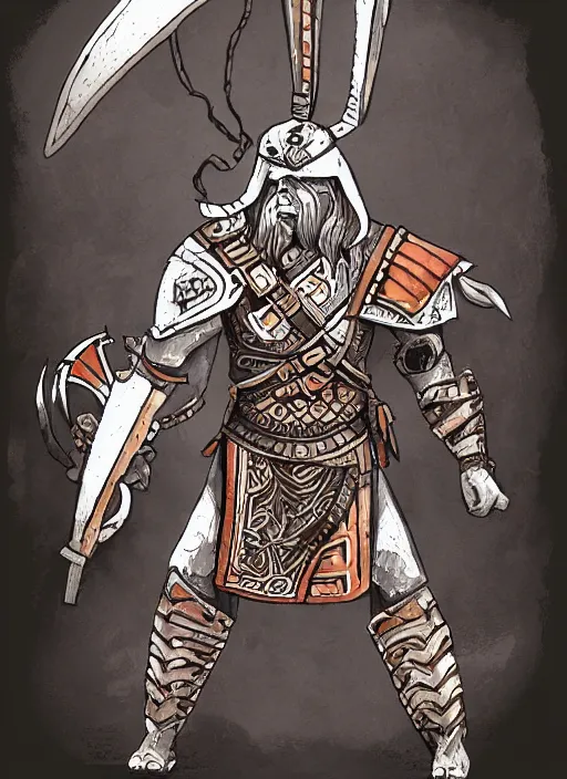 Image similar to warrior inspired by sketch Russian illustrator Roman Papsuev