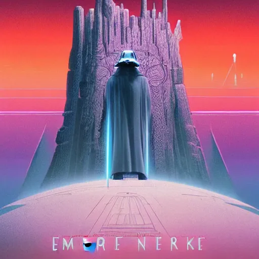 Image similar to empire strikes back movie poster, artwork by beeple, intricate, elegant, dramatic