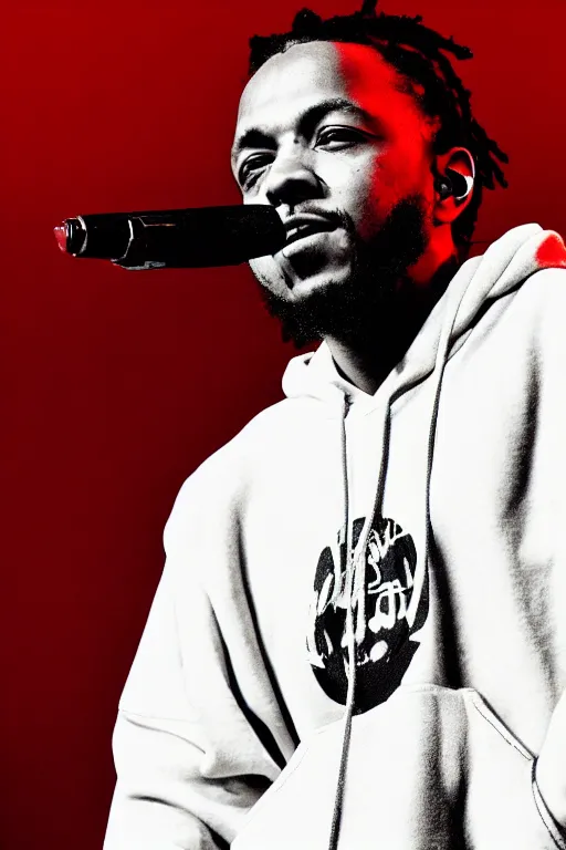 Prompt: kendrick lamar, portrait by wayne barlow