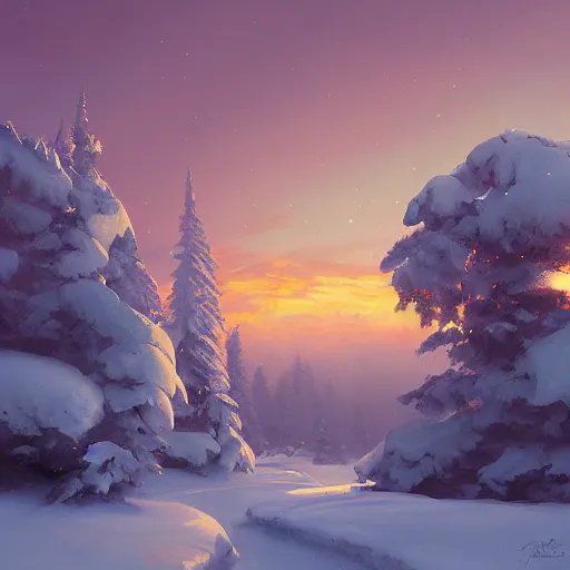 Prompt: snowfields at sunset by andreas rocha, 8 k digital paiting