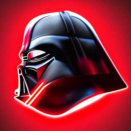 Image similar to darth vader's head coming out of a red mist, trending on artstation, profile pic, centered, accurate anatomy, highly detailed, digital art