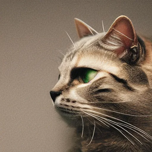 Image similar to studio photo of a cat with a viper head, 4k