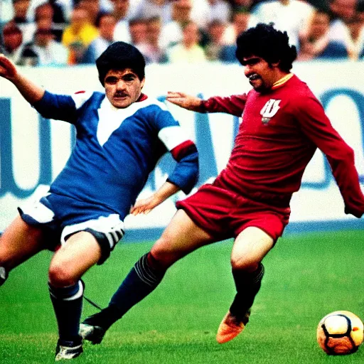 Image similar to Maradona scores a goal