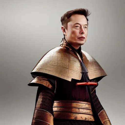 Prompt: elon musk as a samurai, hd photo