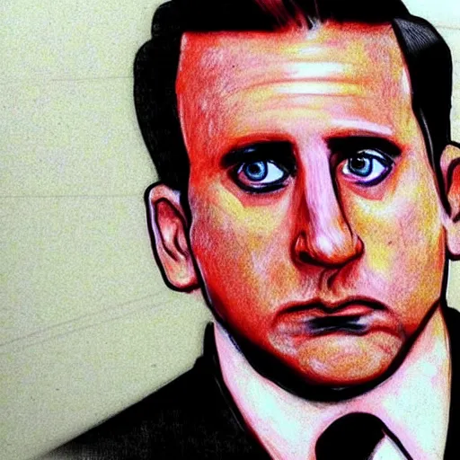 Image similar to bad police sketch of michael scott