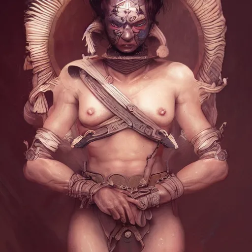 Prompt: hyperrealistic photography of holy warrior in the style of Jin Kagetsu, James Jean and wlop, highly detailed, sharp focus, rich deep colors, intricate concept art, digital painting, ambient lighting, 4k, artstation