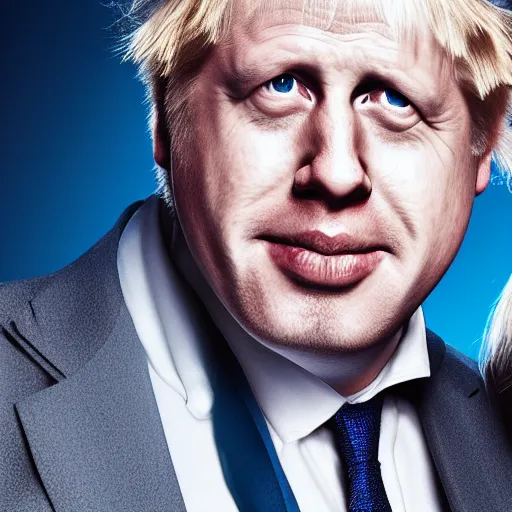 Image similar to Boris Johnson with Ariana grande body, realistic artstyle, wide shot, dramatic lighting, octane render, hyperrealistic, high quality, highly detailed, HD, beautiful, cinematic, 8k, unreal engine, facial accuracy, symmetrical