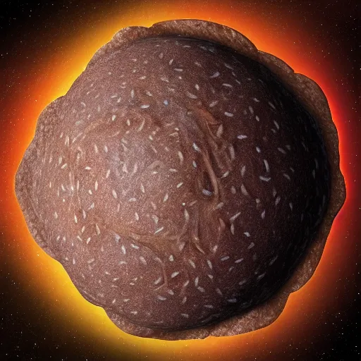 Image similar to cheeseburger is the center of universe, astronomical, vray, award winning