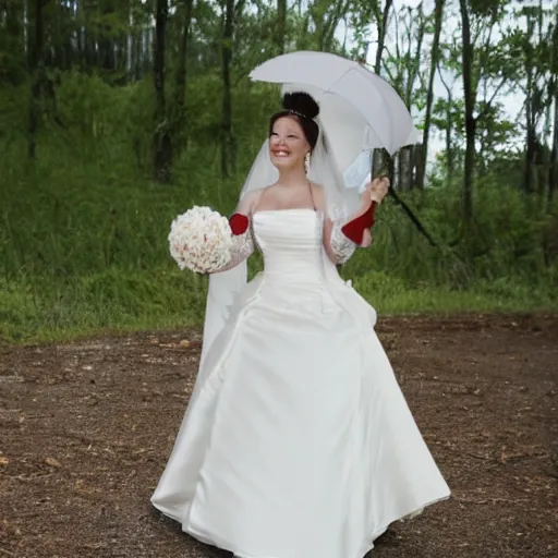 Prompt: Reisalin Stout in a wedding dress