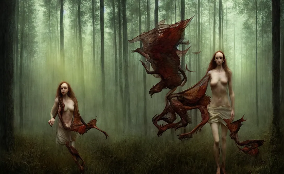 Prompt: epic professional digital art of hungry 👩💃 in forest, faint atmospheric lighting, painted, intricate, detailed, by leesha hannigan, wayne haag, reyna rochin, ignacio fernandez rios, mark ryden, iris van herpen, best on artstation, cgsociety, epic, stunning, gorgeous, much wow, cinematic, masterpiece.