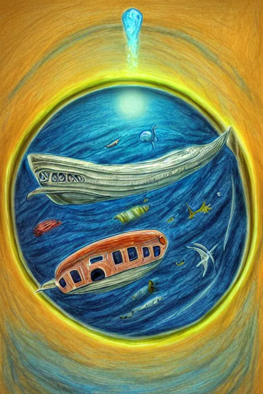 Image similar to journey to the deepest sea, sketch by eric - anthony johnson, jacqueline e, instaart