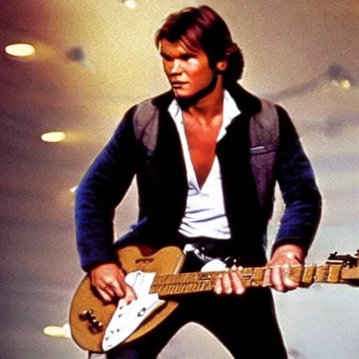 Prompt: Han Solo doing a guitar solo