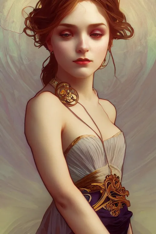 Image similar to Magician Girl, digital painting, portrait, elegant, cinematic lighting, mysterious, highly detailed, artstation, concept art, illustration, smooth, sharp focus, editor's pickup, trending on artstation, trending on deviantart, alphonse mucha, WLOP