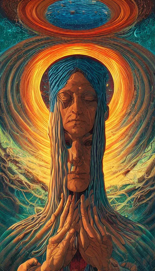 Image similar to The oracle of the ancient wisdom of dreams, italian futurism, da vinci, Dan Mumford, Josan Gonzalez