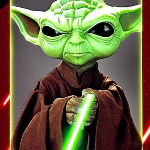 Prompt: yoda as evil sith lord evil darth sidious