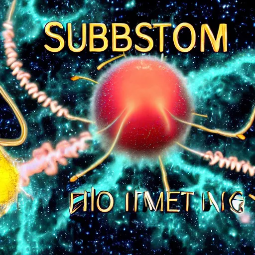 Prompt: Subatomic life forms meeting god