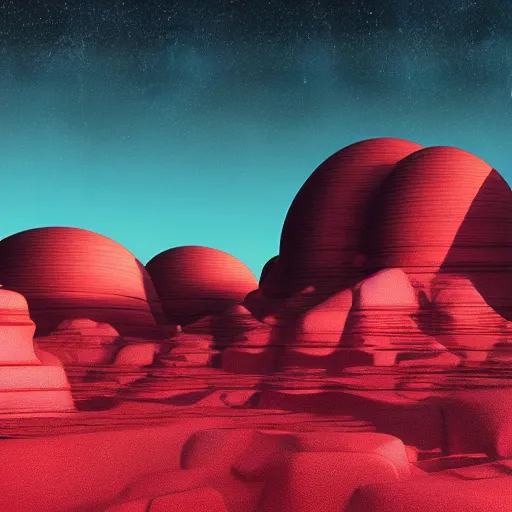 Image similar to a render of a landscape, by beeple and salvador dali