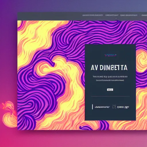 Image similar to a vaporwave landing page template trending on dribbble intricate design by vincent van gogh 4 k detailed