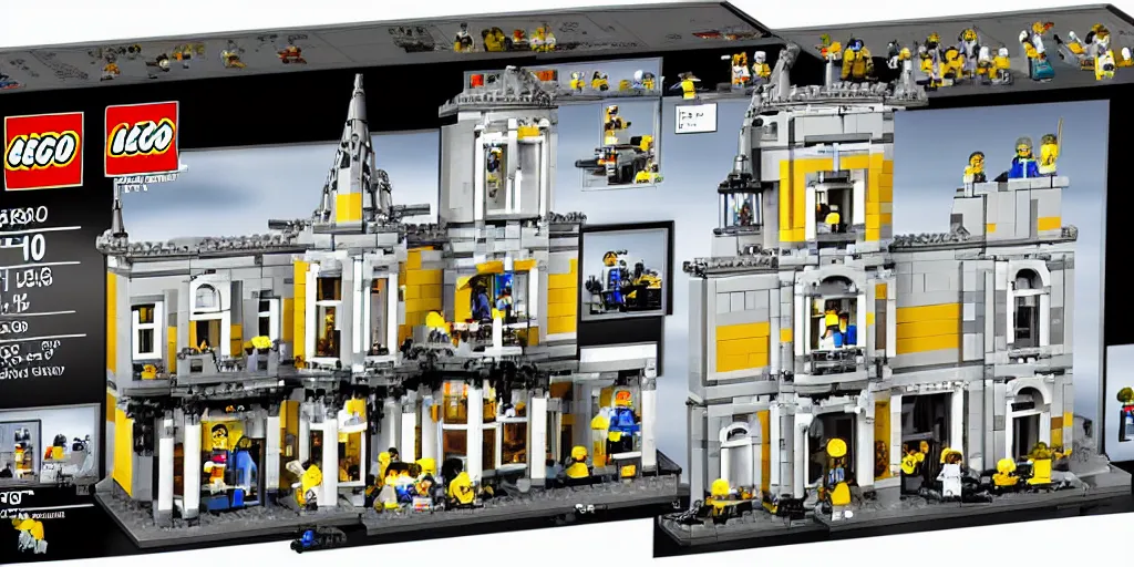 Image similar to mar - a - lago fbi raid lego set