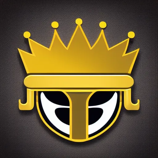 Image similar to gaming emoji concept gold armor crown style of emoji, vector art, white background, no watermark white background