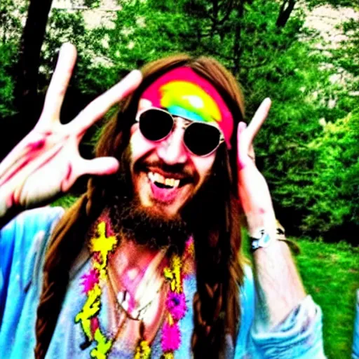 Image similar to peace sign hippie style