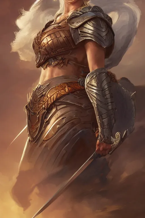 Image similar to amazon valkyrie athena, d & d, fantasy, portrait, highly detailed, headshot, digital painting, trending on artstation, concept art, sharp focus, illustration, art by artgerm and greg rutkowski and magali villeneuve