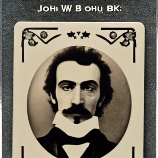 Image similar to John Wilkes Booth on a pokemon card, 4k, Pokemon Card