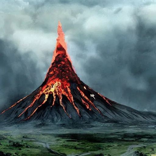 Image similar to mordor was a black, volcanic plain in the southeast of middle - earth to the east of gondor, ithilien, and the great river anduin. mordor was chosen by sauron as his realm because of the mountain ranges surrounding it on three sides, creating a natural fortress against his enemies