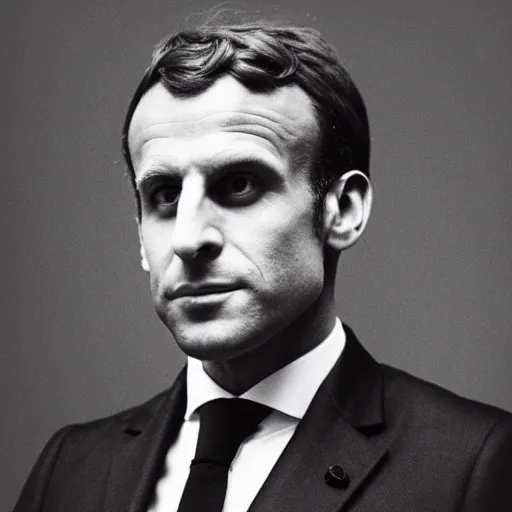 Image similar to photograph of emmanuel macron by edwardian, male, 1 9 0 0 s, 1 9 1 0 s, grainy, slightly blurry, faded, realistic face