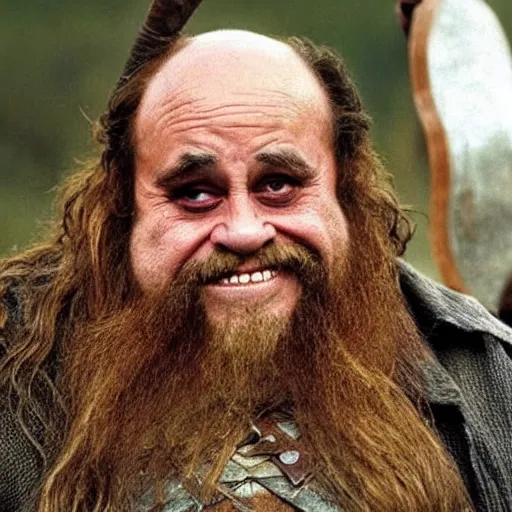 Prompt: « danny devito as gimli from lord of the rings »