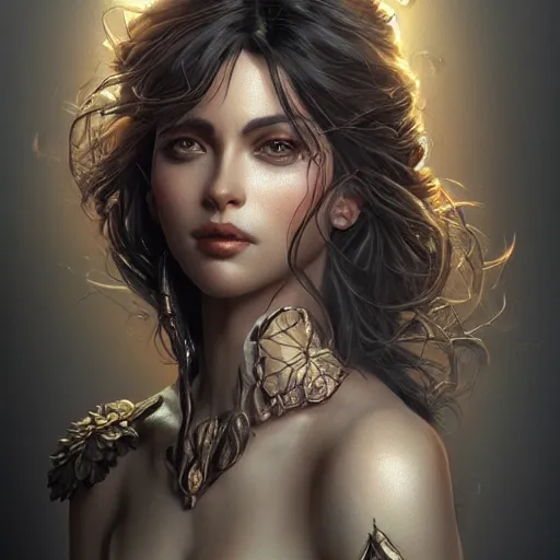 Image similar to full figure ultra realistic illustration, dominique jackson as floronic woman, intricate, elegant, highly detailed, digital painting, artstation, concept art, smooth, sharp focus, illustration, art by artgerm and greg rutkowski and alphonse mucha