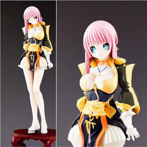 Image similar to 80mm, resin detailed anime figure of a female wearing a baroque dress-H 704