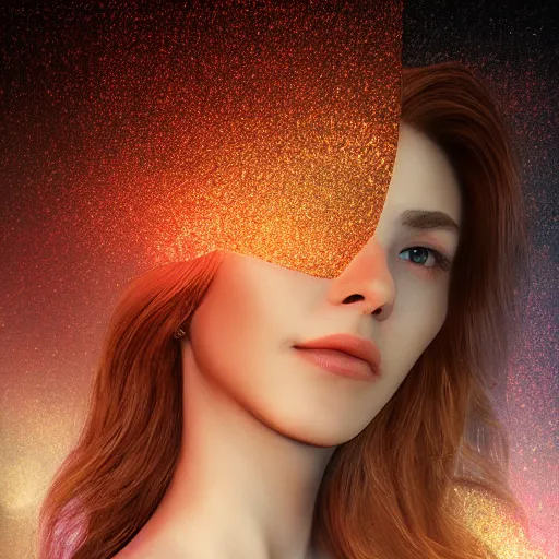 Image similar to woman portrait made out of galaxies floating in space, saturn, highly detailed, beautiful, realistic, comic book art, unreal engine, octane render, sharp focus