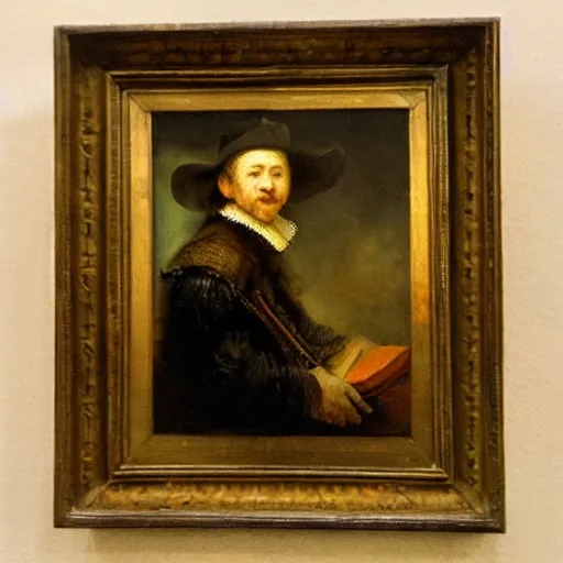 Prompt: oil painting by rembrandt of a traveler
